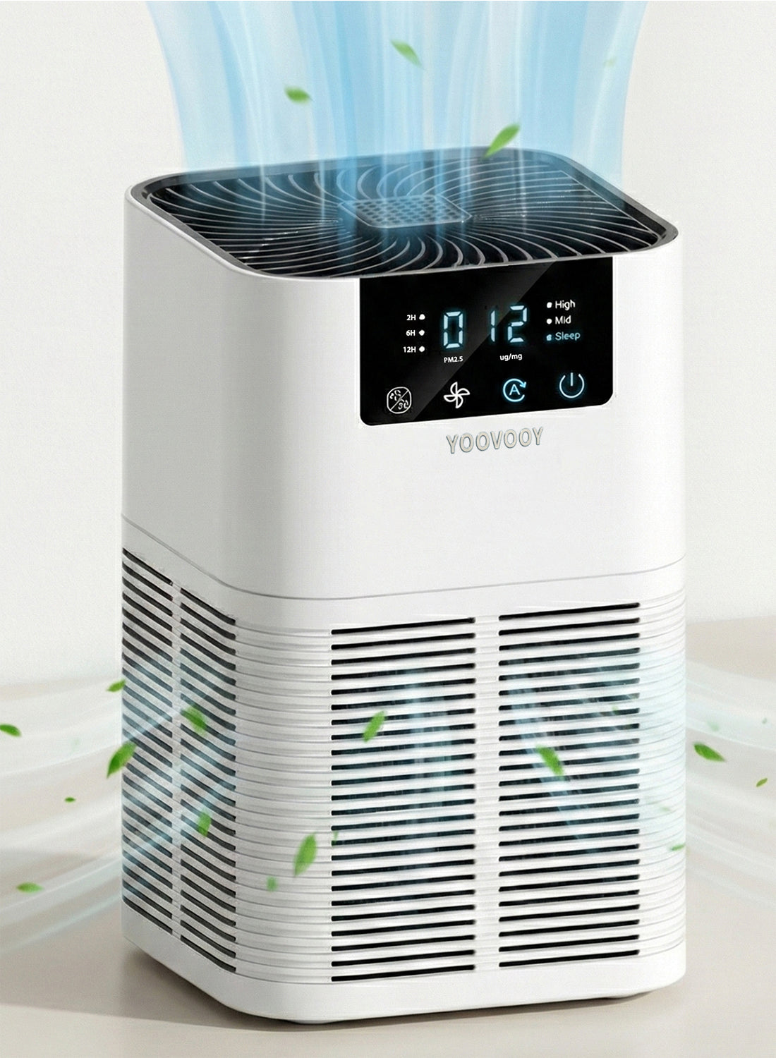 Air Purifier for Bedroom & Home, Up to 30 m², H13 True HEPA Filter with Fragrance Sponge, 25 dB Quiet Air Purifier for Allergies, Pet Dander, Pollen, Smoke & Odor